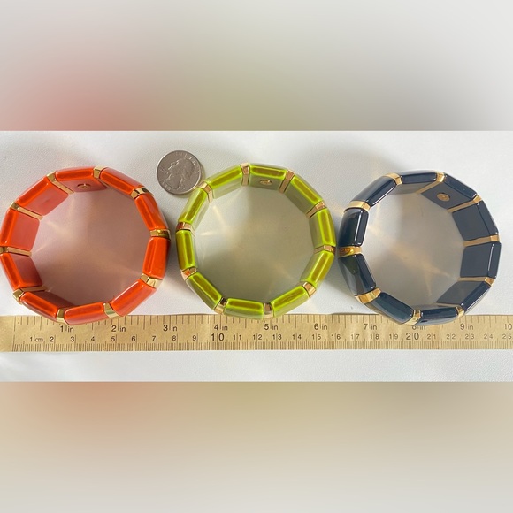 Vintage QVC Joan Rivers Classics Collection Chunky Stretch Bracelet BLACK - Picture 5 of 7